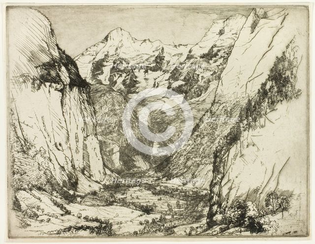 The Lauterbrunnen, 1908. Creator: Donald Shaw MacLaughlan.