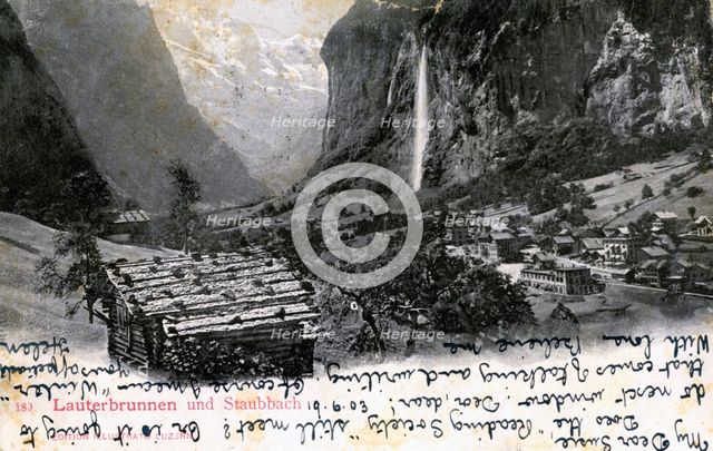 The Lauterbrunnen Valley, Bernese Oberland, Switzerland, 1903. Artist: Unknown