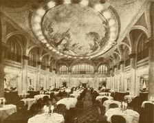 The Lavishly Decorated Main Dining Saloon of the "Leviathan". c1930. Creator: Unknown