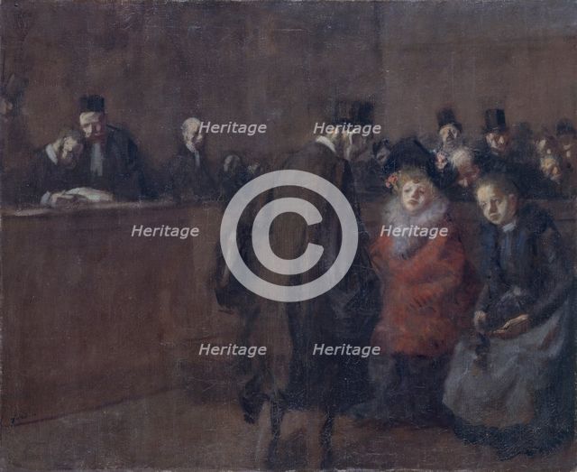 'The law court (Scene de tribunal)', 1910. Creator: Jean Louis Forain.