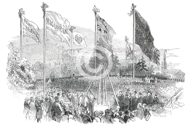 The Laying of the Foundation-Stone of Victoria College, Jersey, 1850. Creator: Unknown.