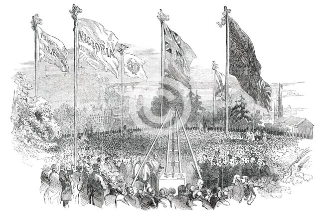 The Laying of the Foundation-Stone of Victoria College, Jersey, 1850. Creator: Unknown.