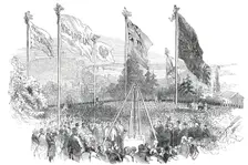 The Laying of the Foundation-Stone of Victoria College, Jersey, 1850. Creator: Unknown
