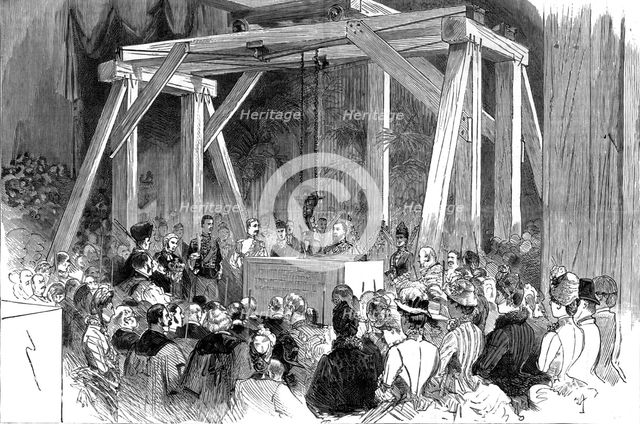 'The laying of the Memorial stone of the New Tower Bridge by the Prince of Wales', 1886.  Creator: Unknown.
