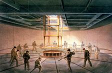 The laying of the transatlantic telegraph cable, 1865-1866. Creator: Robert Dudley