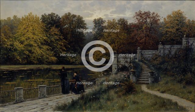 The Lazienki Park, 1886. Artist: Kryzhitsky, Konstantin Yakovlevich (1858-1911)