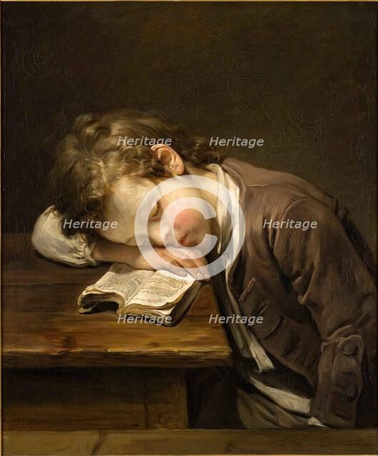The Lazy Boy (Le Petit Paresseux) , 1755. Creator: Greuze, Jean-Baptiste (1725-1805).