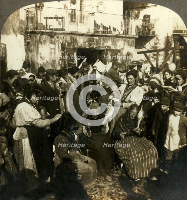 'The Lazzaroni, as they live in the streets of Naples, Italy', c1909. Creator: Unknown.