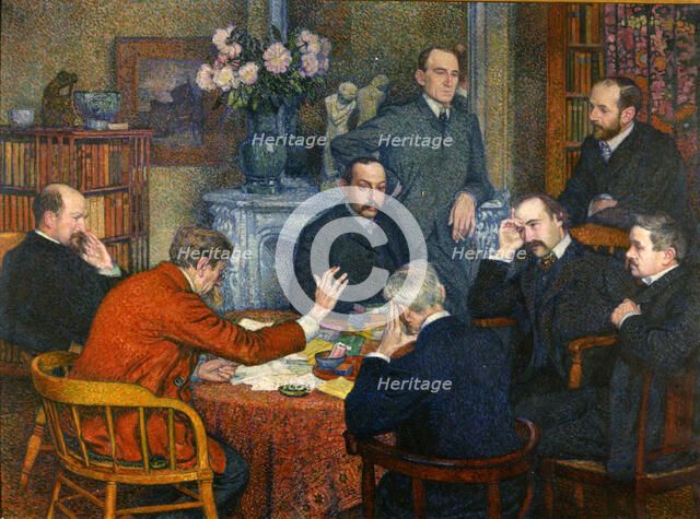 The Lecture by Emile Verhaeren, 1903. Creator: Rysselberghe, Théo van (1862-1926).