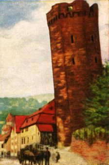 The Leaning Tower of Dausenau, c1928. Creator: Unknown
