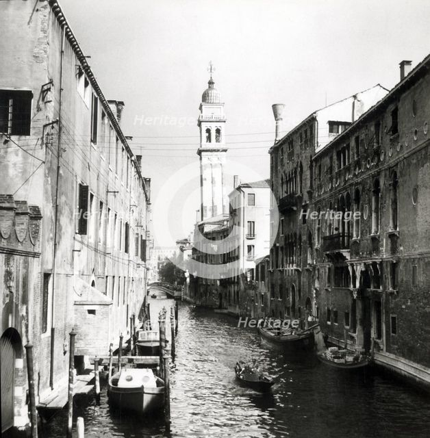 The Leaning Tower of the Church of San Zaccaria, Venice, Italy, c1955.  Creator: Arthur Charles Kirby Ware.