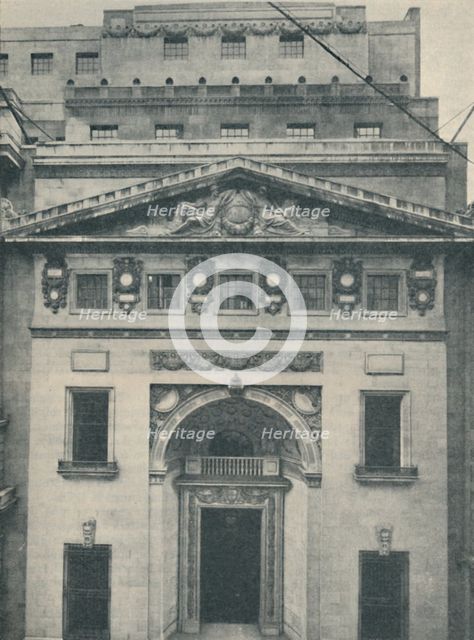 'The Leadenhall Street Entrance of Lloyd's', 1936. Artist: Unknown.