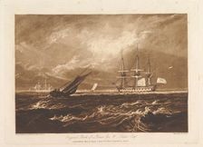 The Leader Sea Piece (Liber Studiorum, part IV, plate 20), March 29, 1809. Creator: JMW Turner