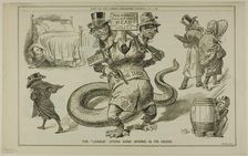 The League Hydras Gone Wrong in Its Heads, from Judy, published December 7, 1887. Creator: WB