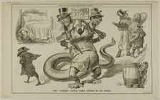 The League Hydras Gone Wrong in Its Heads, from Judy, published December 7, 1887. Creator: WB