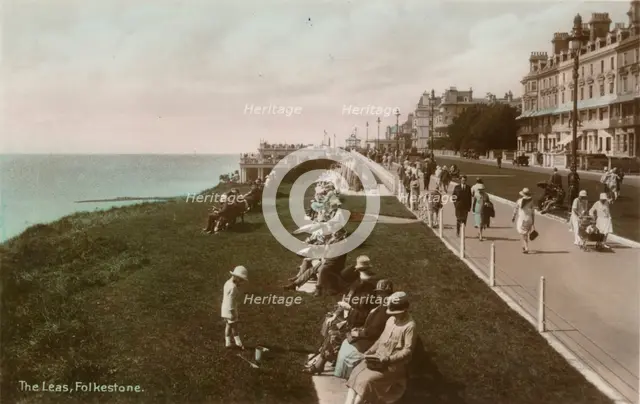 The Leas, Folkestone, Kent, c1920. Artist: Unknown.