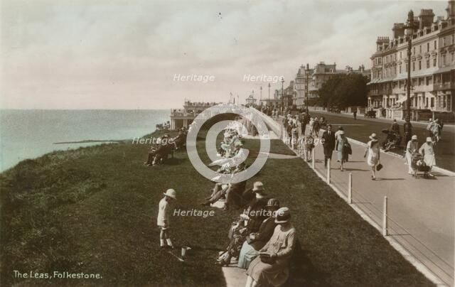 The Leas, Folkestone, Kent, c1920. Artist: Unknown.