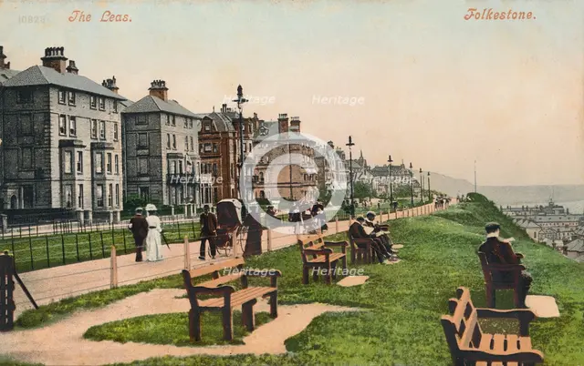 'The Leas. Folkestone', late 19th-early 20th century. Artist: Unknown.