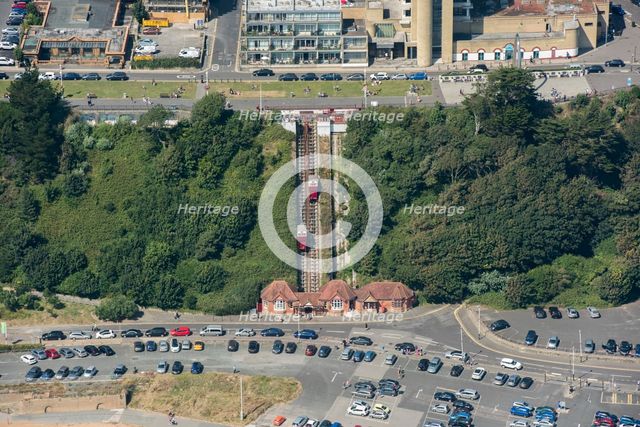 The Leas Lift funicular railway, Folkestone, Kent, 2016. Creator: Damian Grady.