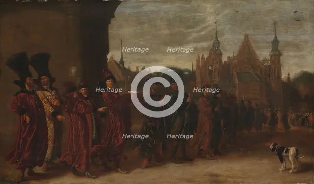 The Legation from the Tsar of Muscovy on its Way to a Meeting of the States-General in The Hague, c. Creator: Sybrand van Beest.