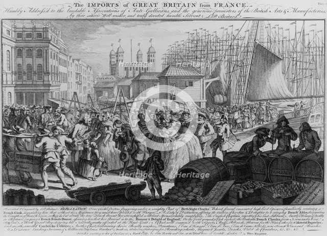 The Legal Quays, London, 1757. Creator: Louis Philippe Boitard.