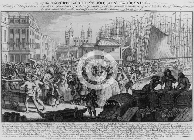 The Legal Quays, London, 1757. Creator: Louis Philippe Boitard.