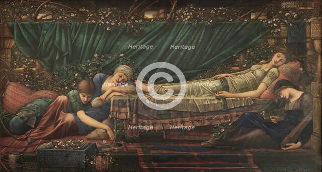 The Legend of Briar Rose: The Sleeping Beauty, 1885-1890. Creator: Burne-Jones, Sir Edward Coley (1833-1898).