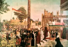 The Legend of St. Ursula: Martyrdom and Funeral of St. Ursula 1493. Artist: Vittore Carpaccio
