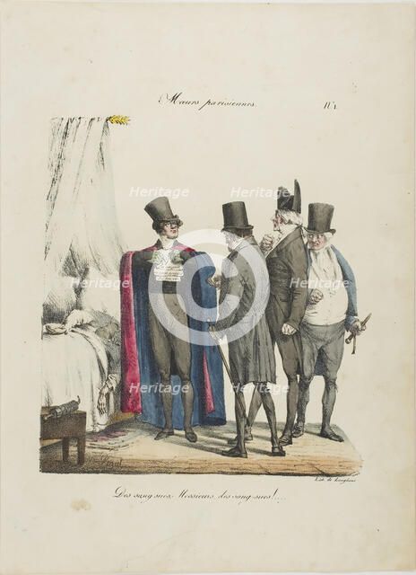 The Leeches, Messieurs, the Leeches!, c. 1825. Creator: Edme Jean Pigal.