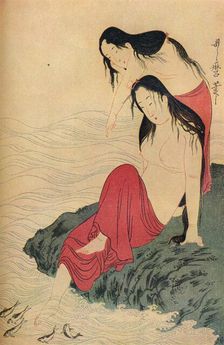 The left hand and last panel of The Pearl Divers triptych c1797-98, (1936). Creator: Kitagawa Utamaro