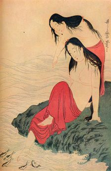 The left hand and last panel of The Pearl Divers triptych c1797-98, (1936). Creator: Kitagawa Utamaro