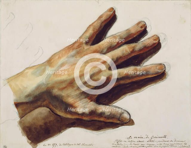 The left hand of  Théodore Géricault. Creator: Delacroix, Eugène (1798-1863).