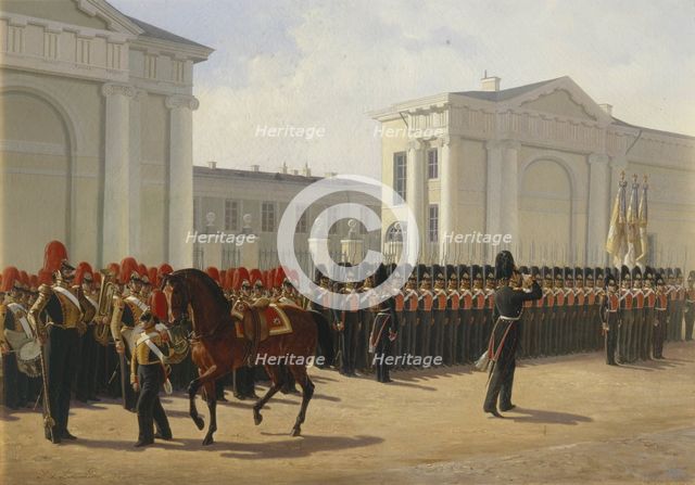 The Leib Guard Izmailovo Regiment, 1846. Artist: Ladurner, Adolphe (1798-1856)
