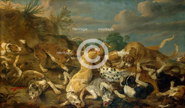 The Leopard Hunt, 1630. Creators: Paul de Vos, Jan Wildens.