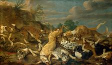 The Leopard Hunt, 1630. Creators: Paul de Vos, Jan Wildens