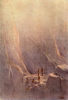 The Lenape come to the Place of Caves 1914. Creator: Unknown