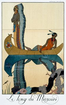 The Length of the Missouri 1922. Creator: Georges Barbier