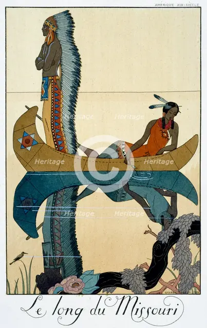 'The Length of the Missouri', 1922. Creator: Georges Barbier.