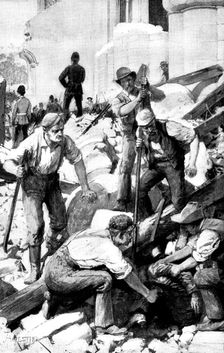 The Lepers Window:...digging out the debris were found what might have been the remains..., 1898. Creator: Unknown