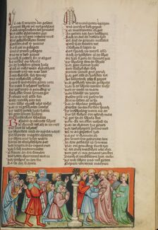 The Lewdness and Idolatry of Israel; Weltchronik, about 1400-1410. Creator: Unknown