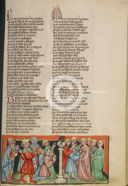 The Lewdness and Idolatry of Israel; Weltchronik, about 1400-1410. Creator: Unknown.