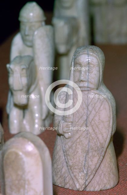 The Lewis Chessmen, (Norwegian?), c1150-c1200. Artist: Unknown