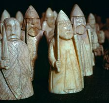The Lewis Chessmen, (Norwegian?), c1150-c1200