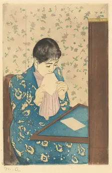 The Letter, 1890-1891. Creator: Mary Cassatt