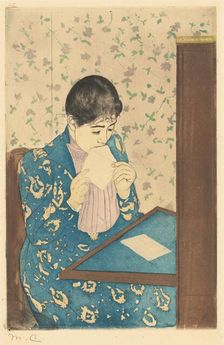 The Letter, 1890-1891. Creator: Mary Cassatt