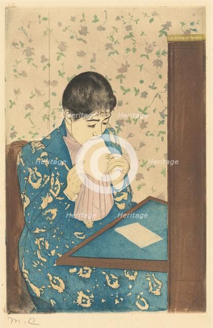 The Letter, 1890-1891. Creator: Mary Cassatt.