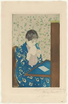 The Letter, 1890-1891. Creator: Mary Cassatt