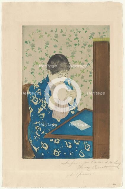 The Letter, 1890-1891. Creator: Mary Cassatt.
