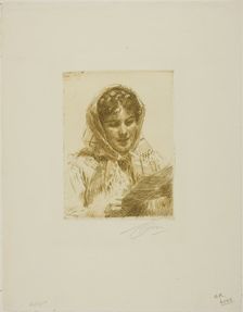 The Letter, 1913. Creator: Anders Leonard Zorn