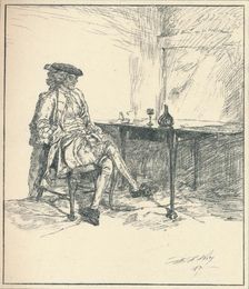 The Letter. Unpublished Pen Drawing, 1890 1923. Artist: Edwin Austin Abbey
